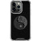 Liquid Blue Yin Yang Music Skulls iPhone 16 Pro Clear Case